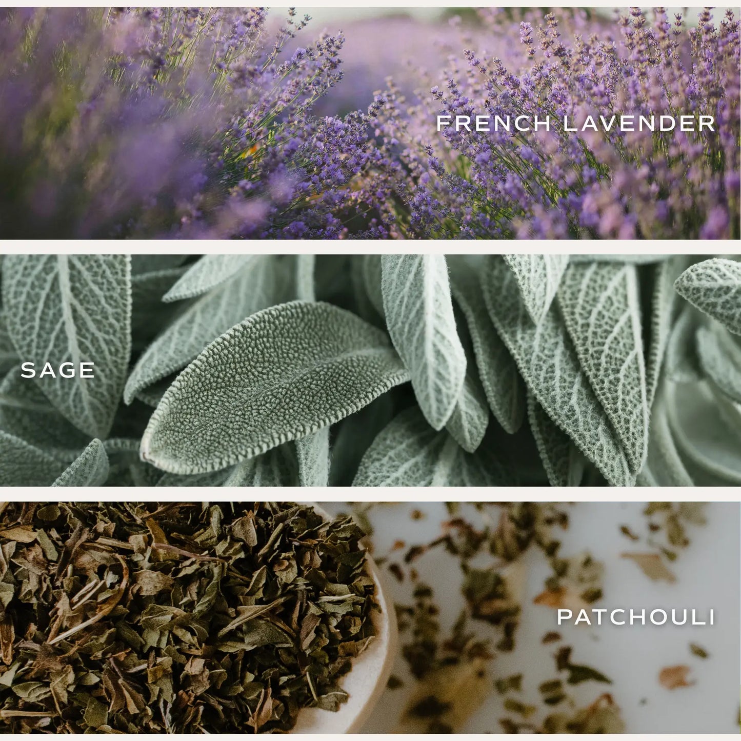 Hand-poured lavender sage candle — 45-50 hour burn time