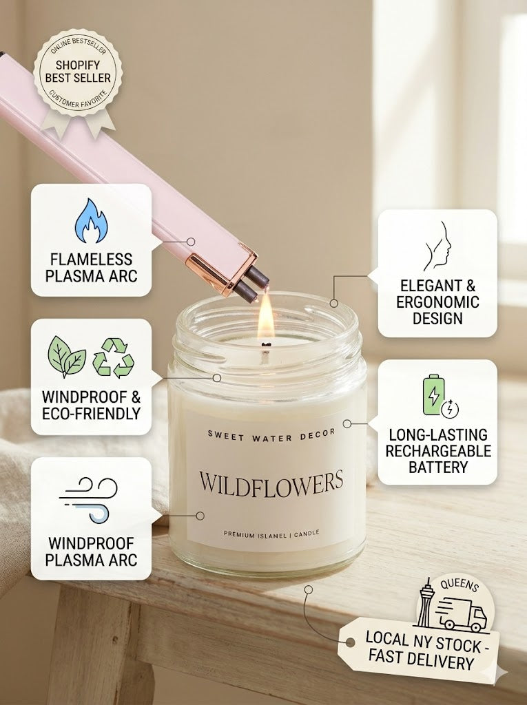Eco Candle & Arc Lighter Gift Set | Cozy Time Living