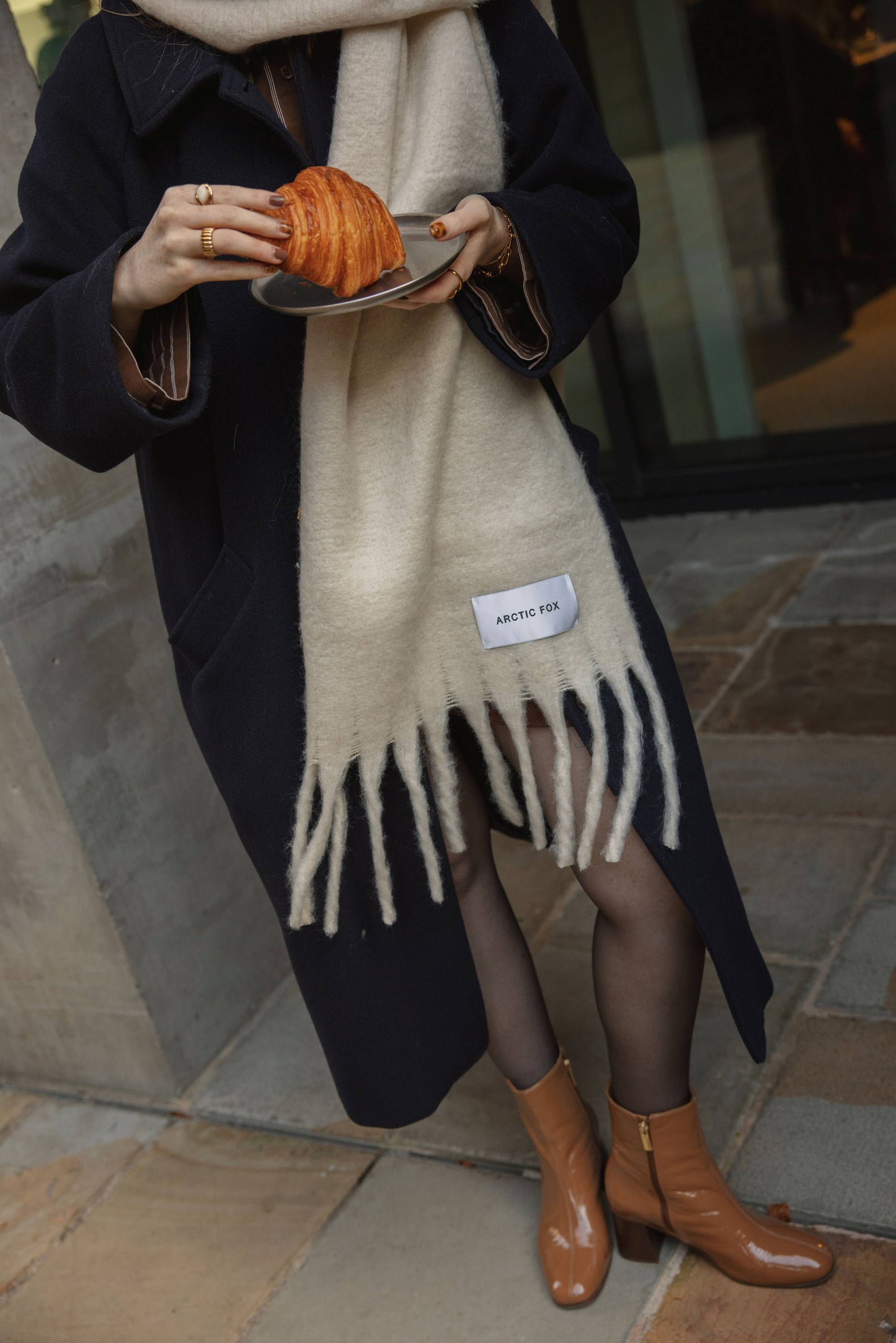 The Reykjavik Scarf - 100% Recycled - Pebble Beige - FW25