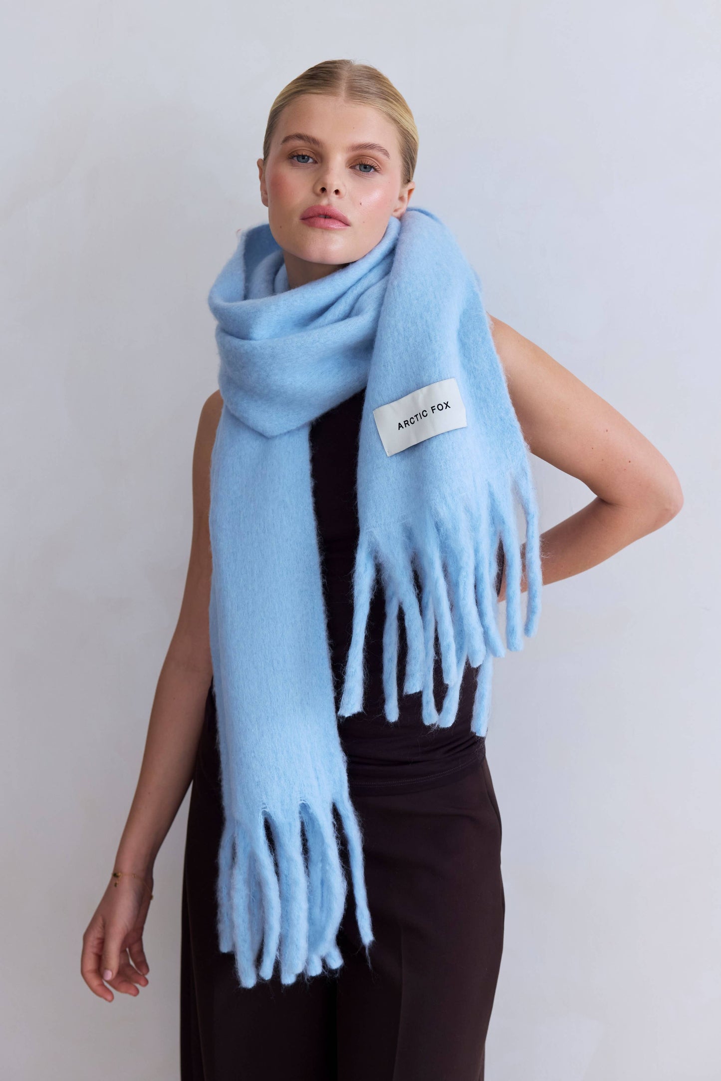 The Stockholm Scarf - 100% Recycled - Glacier Blue - FW25