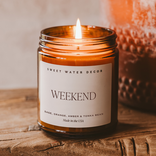 Weekend 9 oz Soy Candle | Hand-Poured Luxury Scented Candle for Home Decor